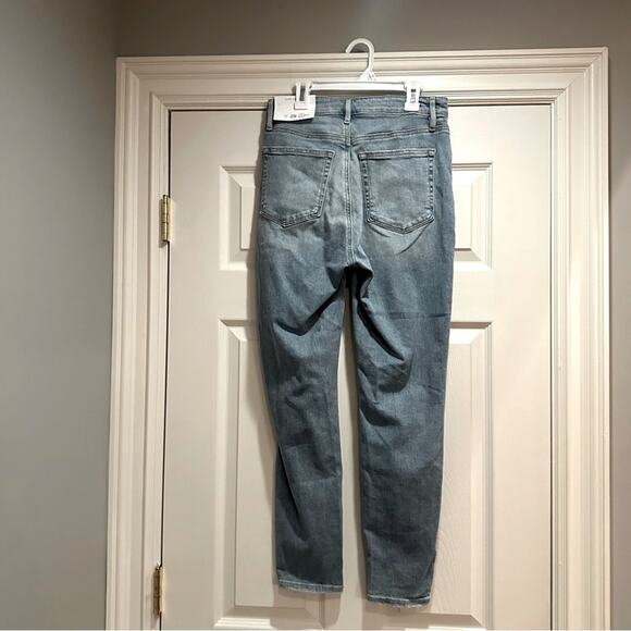 LOFT Curvy High Waist Skinny Jeans Blue Distressed NWT Size 6/28 6 28 - Picture 7 of 14